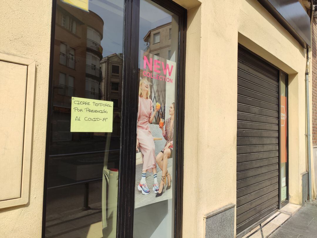Cierre del comercio por prevención del coronavirus.