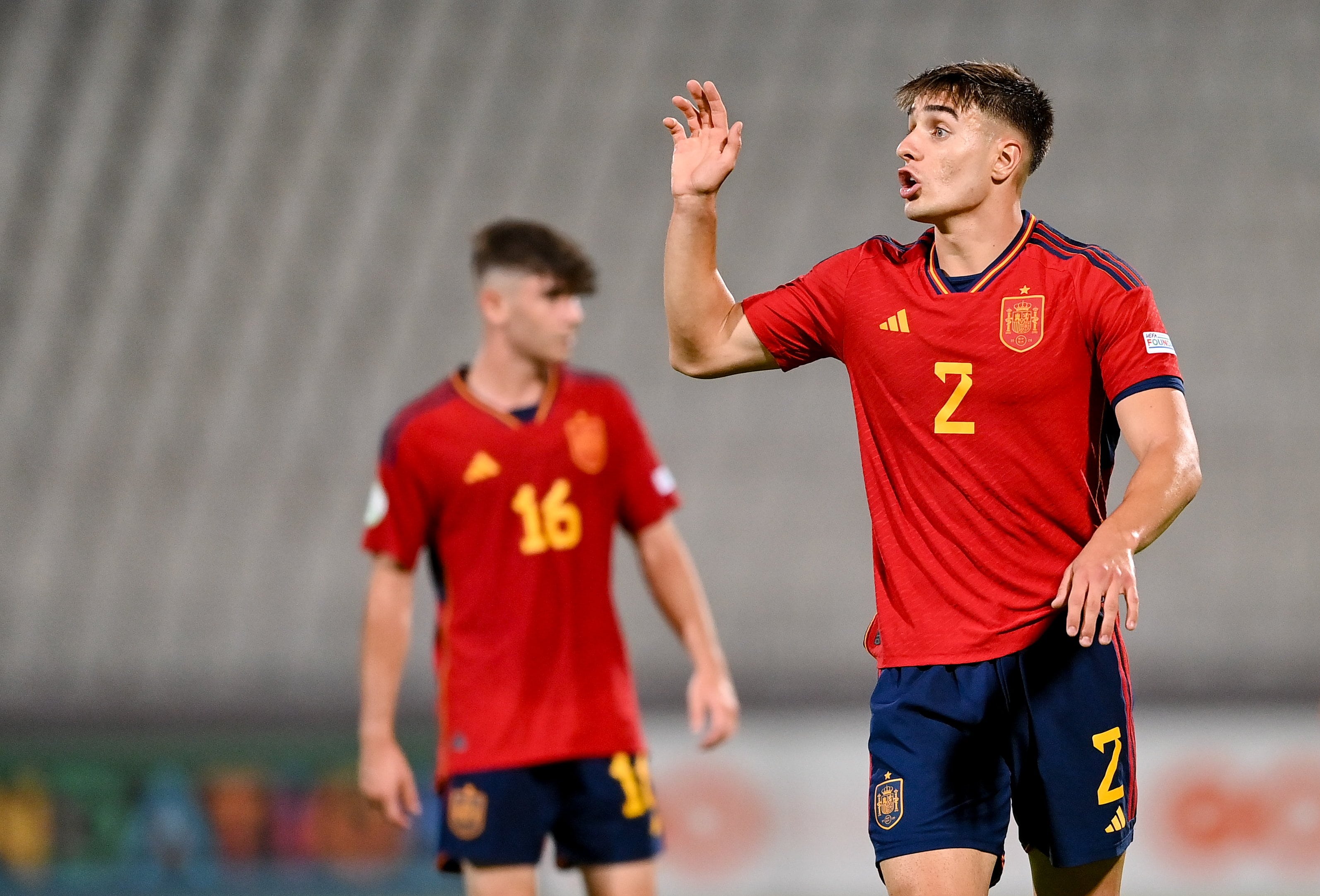 Iván Fresneda, durante un partido con la selección española sub-19 (Photo by Seb Daly - Sportsfile/UEFA via Getty Images)