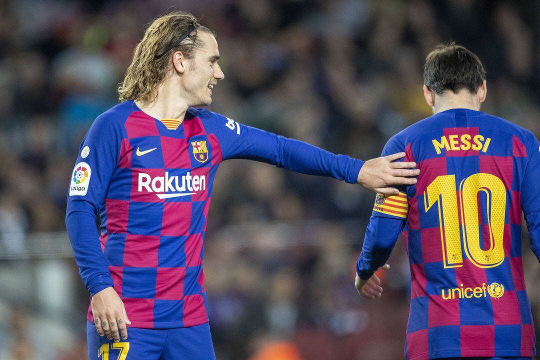 Antoine Griezmann y Leo Messi