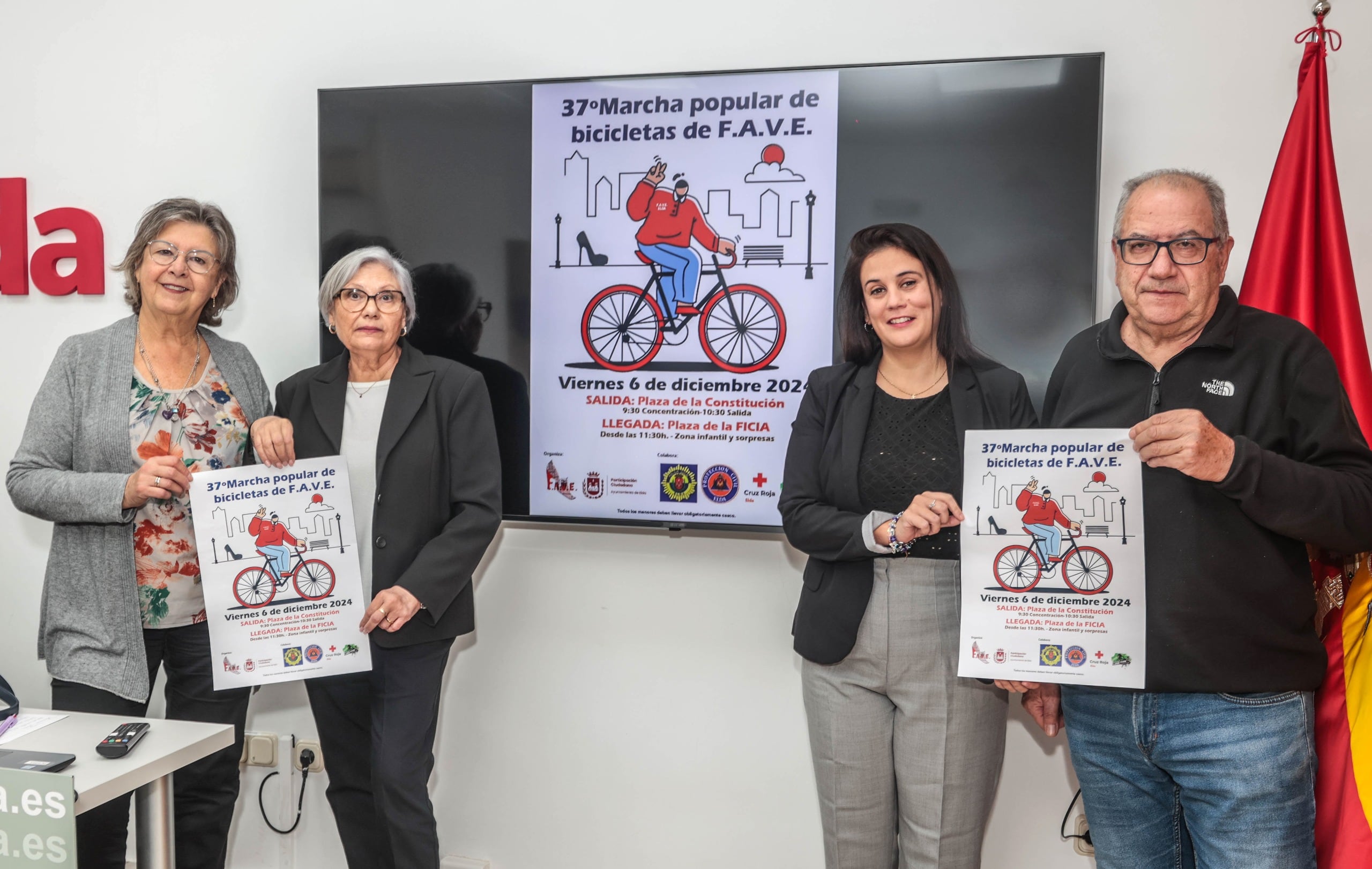 El Ayuntamiento de Elda y la FAVE presentan la 37ª Marcha Popular de Bicicletas