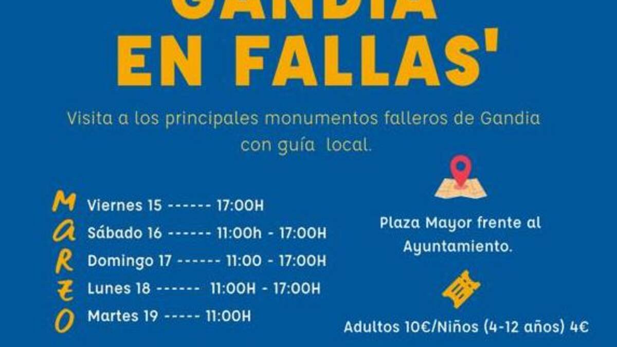 Visitas guiadas para conocer las fallas de Gandia