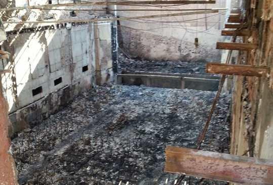 Interior del cine Andalucía tras el incendio