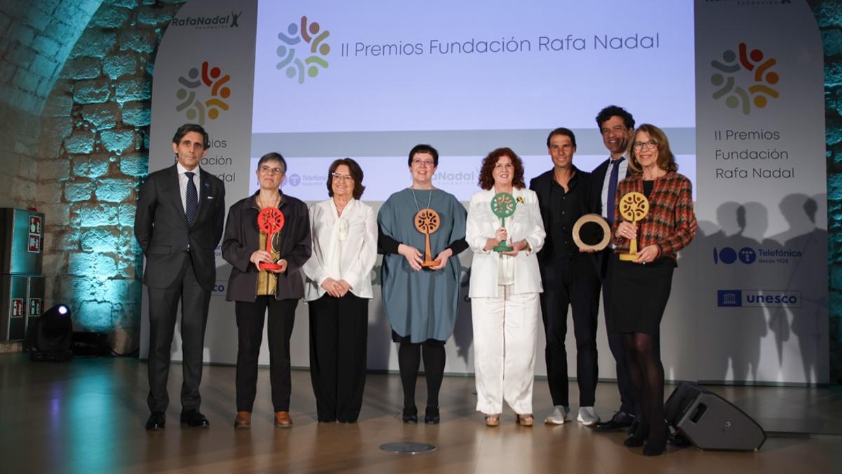 Premiados de la Fundación Rafa Nadal donde ha sido reconocido el programa bbMiradas de Autismo Burgos