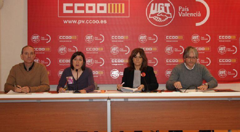 Rueda de prensa de los sindicatos CCOO y UGT sobre el Informe sobre Brecha Salarial