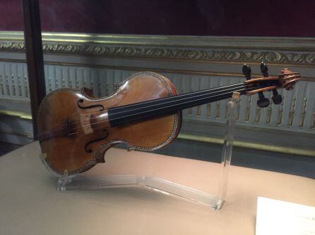 Uno de los violines Stradivarius que se custodian actualmente en el Palacio Real