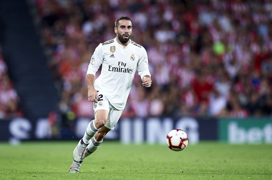 Dani Carvajal durante el encuentro entre el Real Madrid y el Athletic de Bilbao