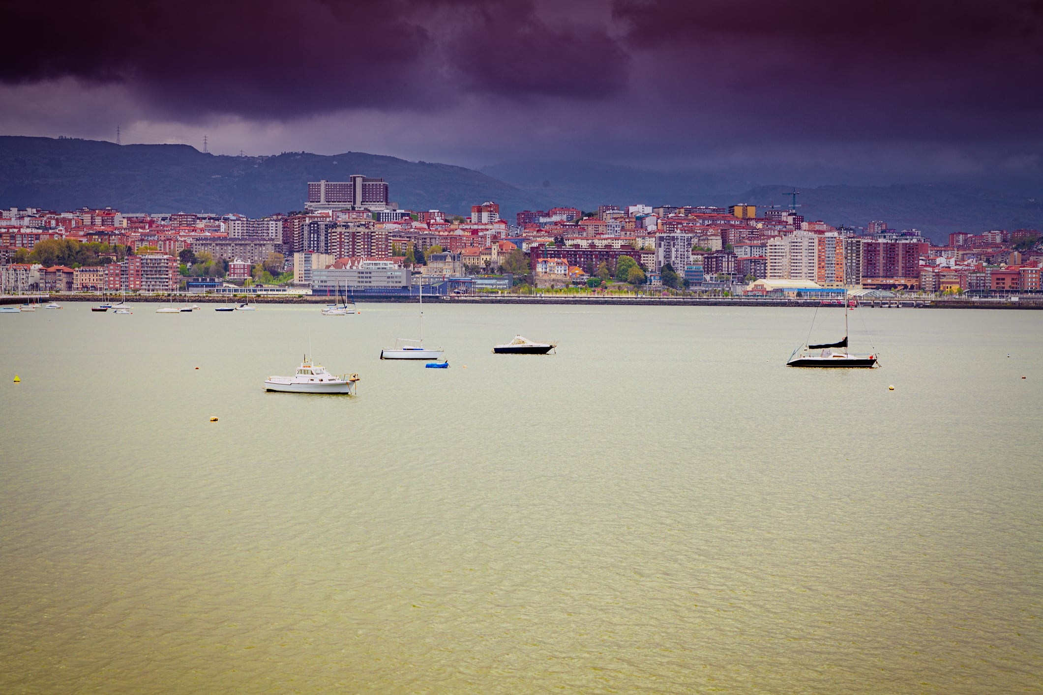 Stormy clouds over Getxo. Gran Bilbao. Pays Basque