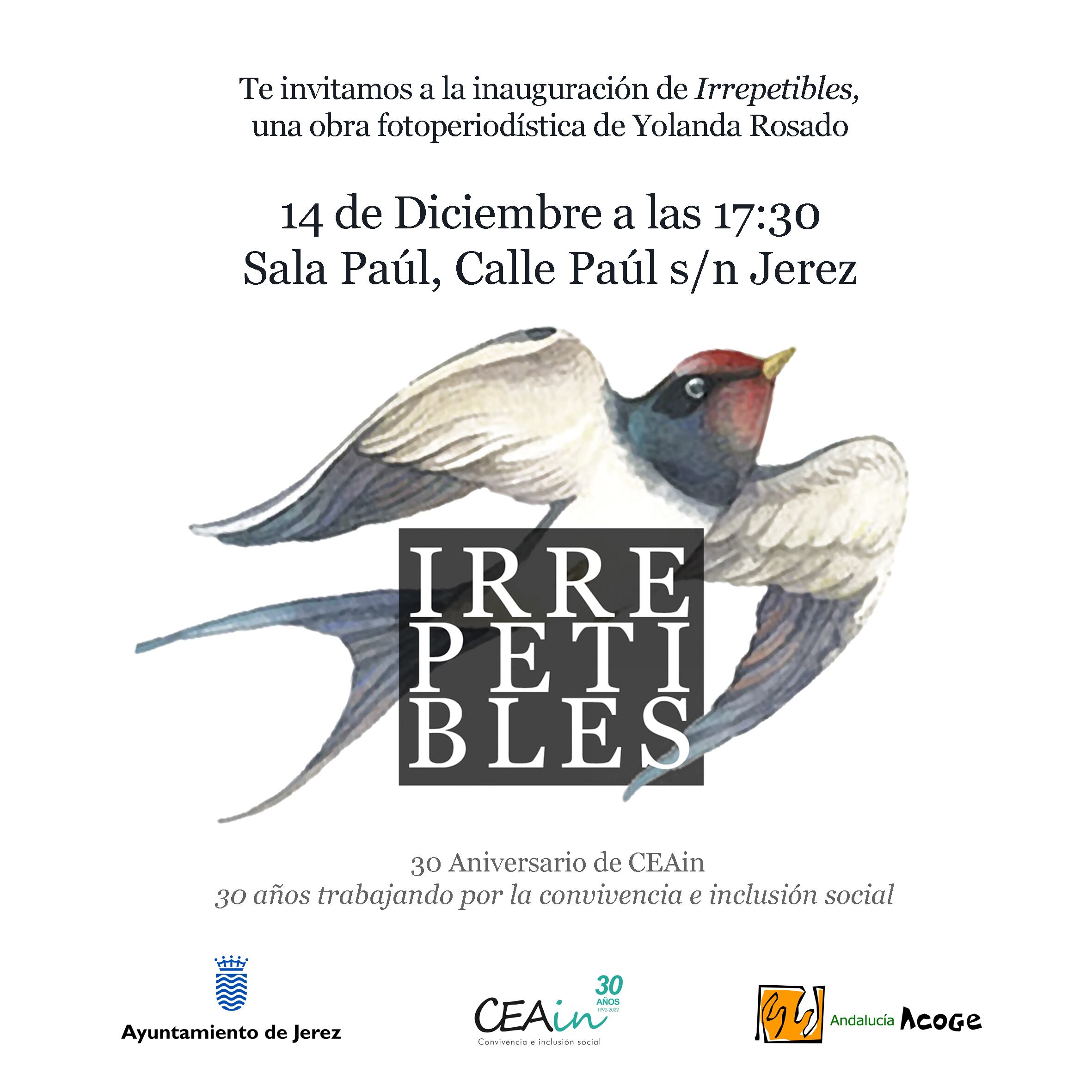 Cartel de la exposición "Irrepetibles"