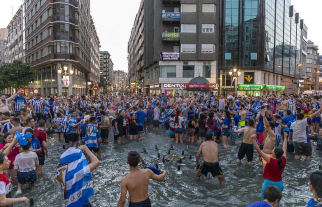 Celebración ascenso del equipo en 2019