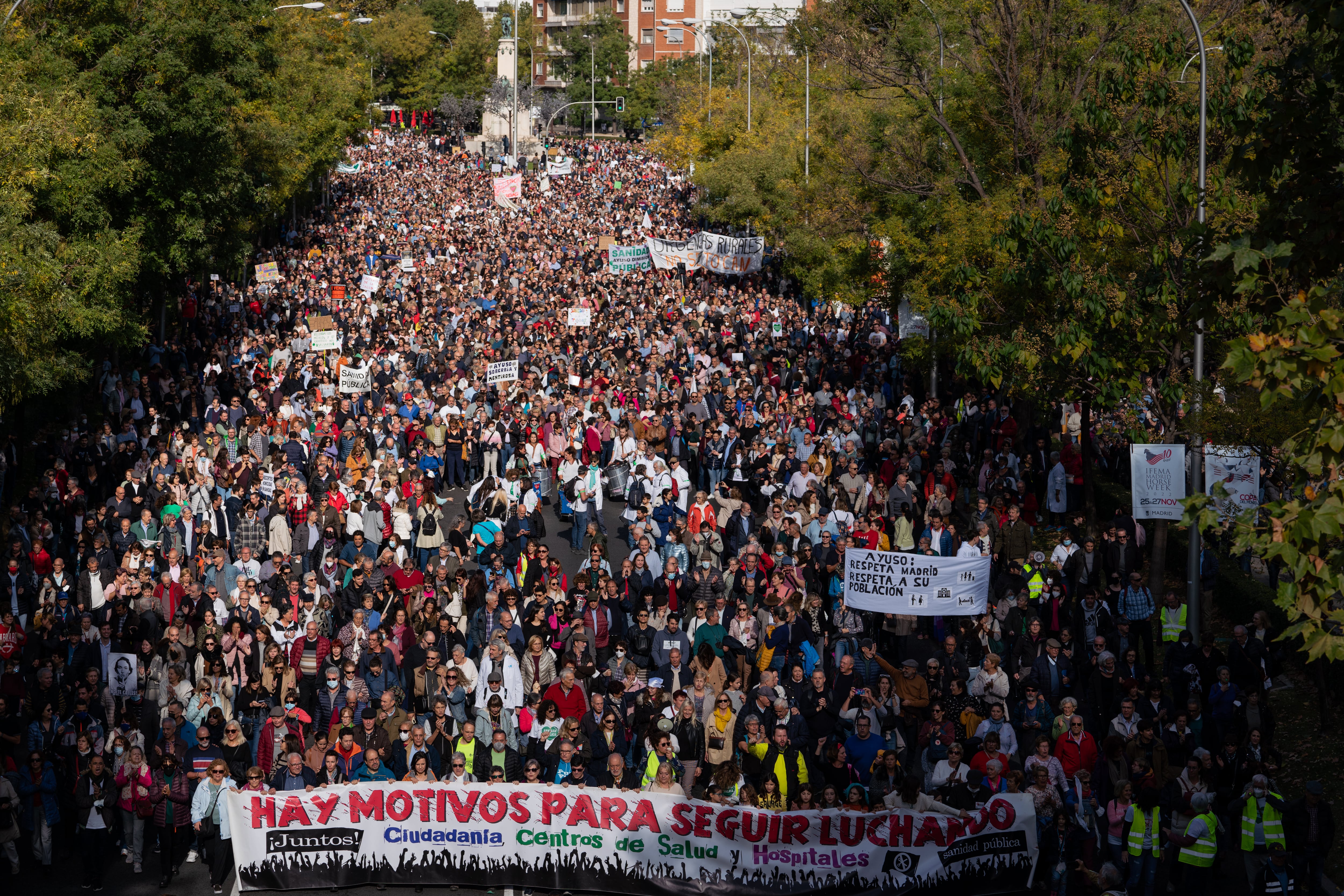 Manifestación por la sanidad pública en Madrid.