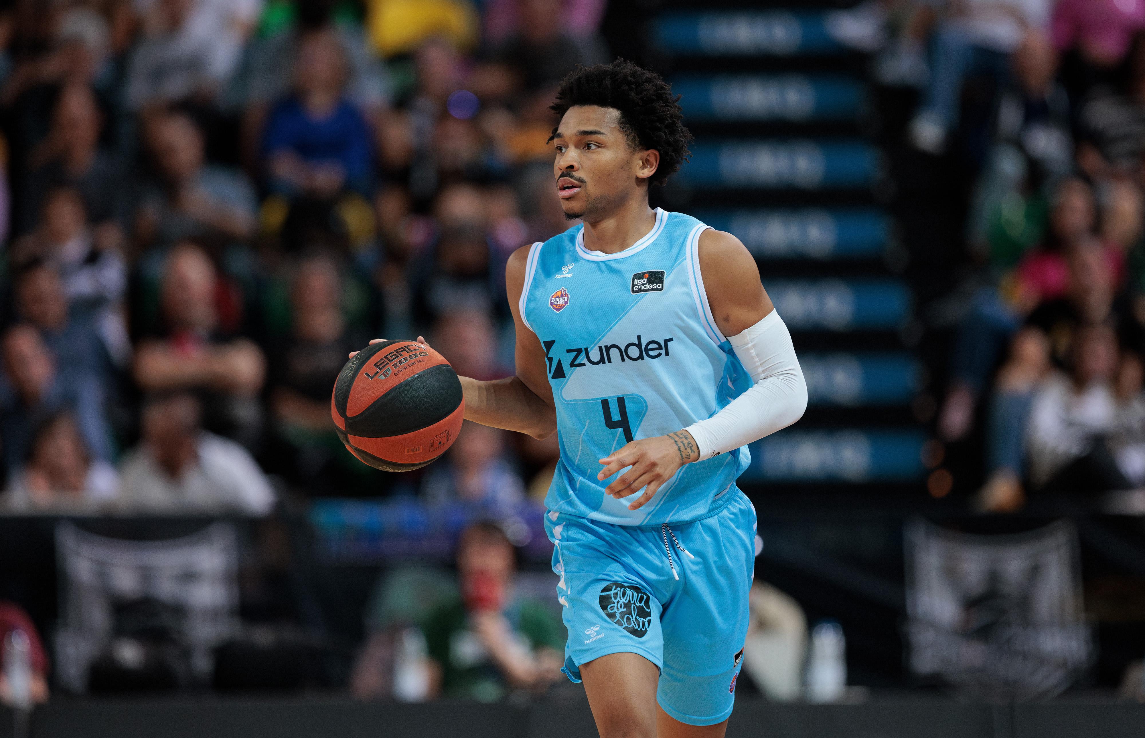 Jaylen Hands, nuevo fichaje de UCAM Murcia, en un encuentro de la 23/24 con Zunder Palencia