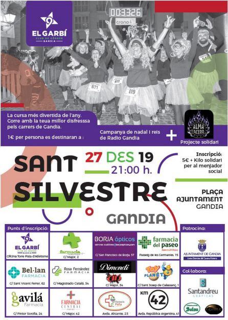 Cartel de la XIV San Silvestre e Gandia