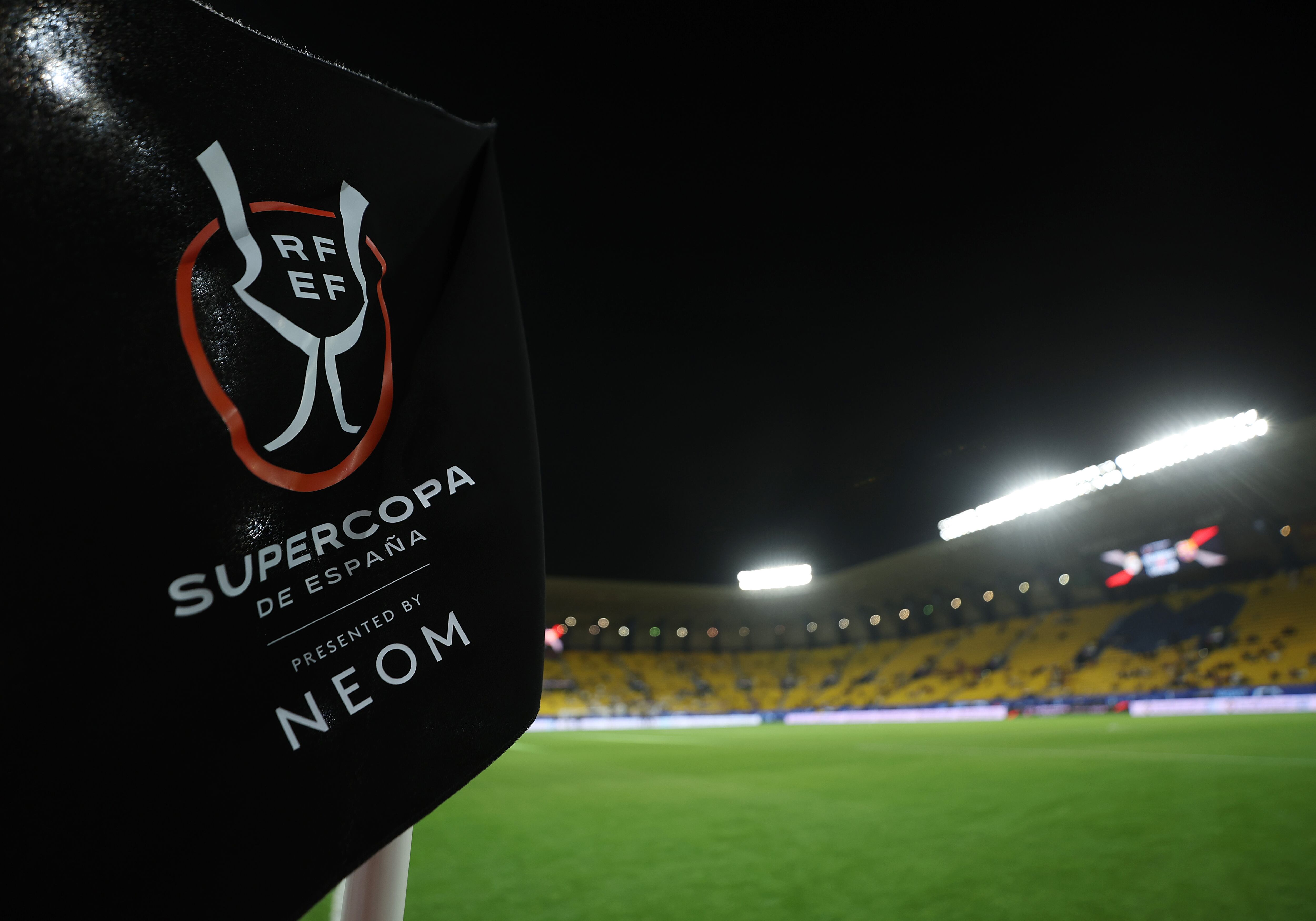 RIYADH, SAUDI ARABIA - JANUARY 14: General view inside the stadium prior to the Super Copa de España Final match between Real Madrid and FC Barcelona on January 14, 2024 in Riyadh, Saudi Arabia. (Photo by Yasser Bakhsh/Getty Images)