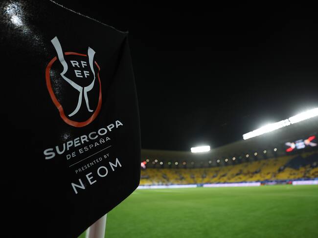 RIYADH, SAUDI ARABIA - JANUARY 14: General view inside the stadium prior to the Super Copa de España Final match between Real Madrid and FC Barcelona on January 14, 2024 in Riyadh, Saudi Arabia. (Photo by Yasser Bakhsh/Getty Images)