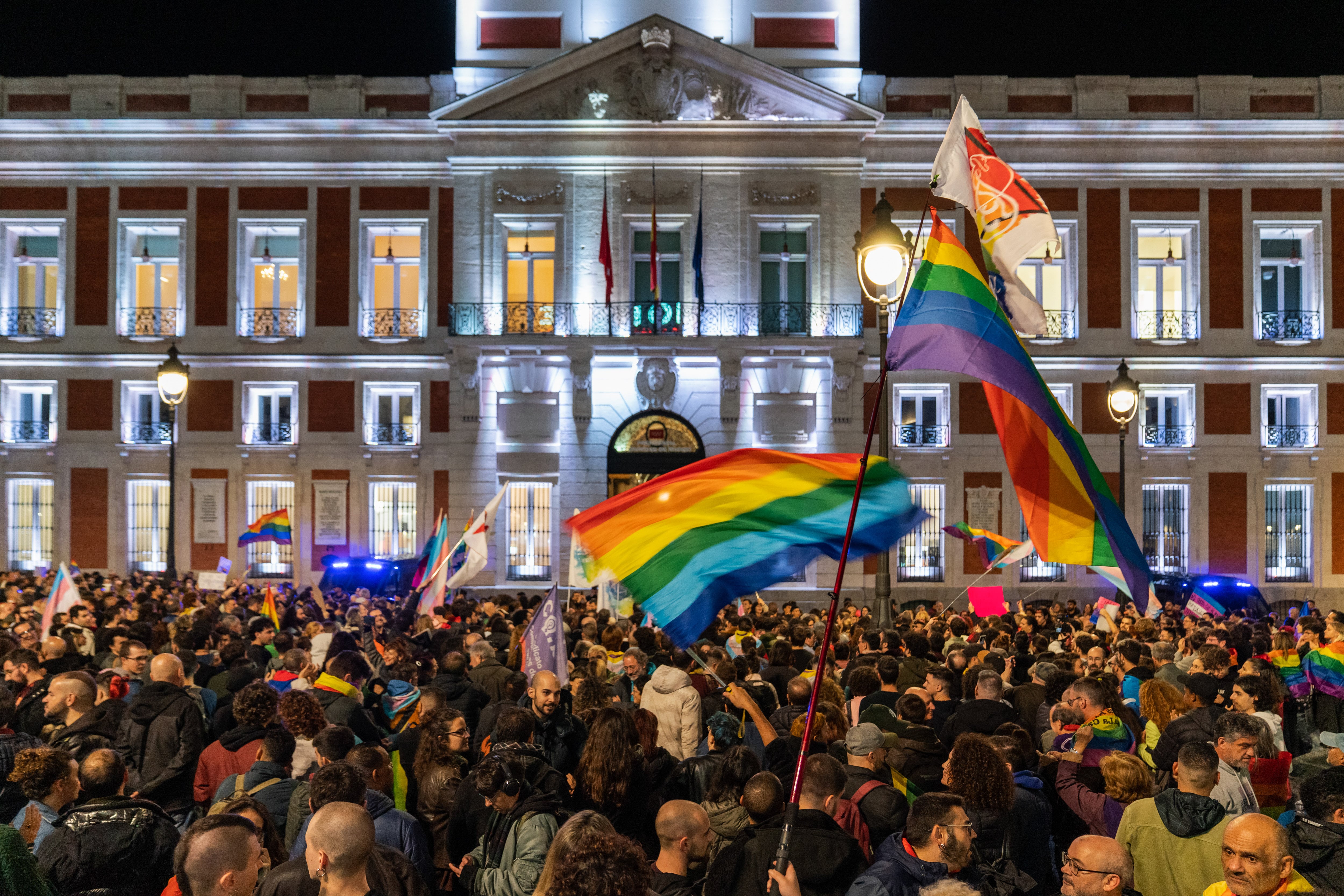 Manifestación en favor de los derechos LGTBI en Madrid