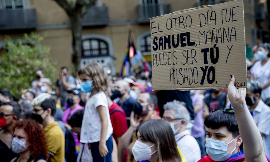 Manifestación por la muerte del joven Samuel.