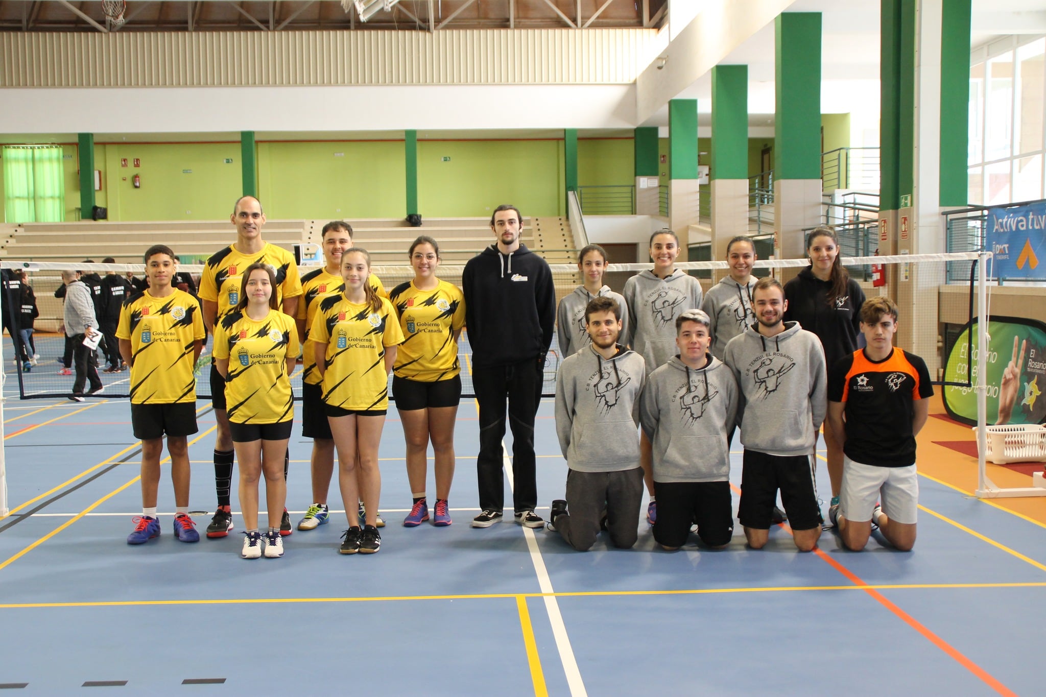 Jugadores y técnicos del Lanzarote Raqueta Club.