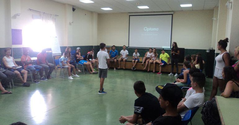 Jóvenes onubenses participando en las actividades de Valdocco.