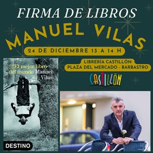 Manuel Vilas firmará libros este martes de13:00 a 14:00 horas