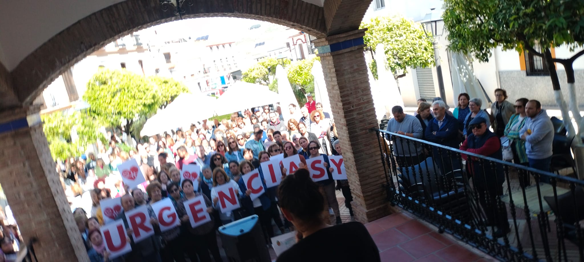 Protesta para exigir un servicio de Urgencias