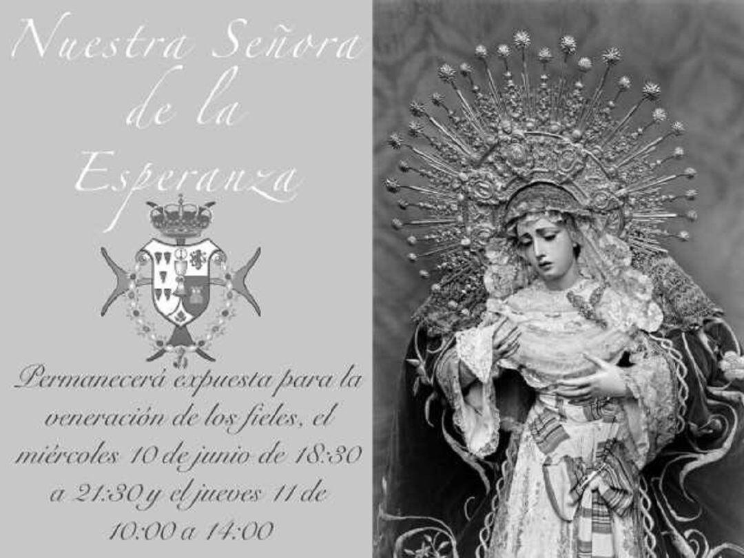 Convocatoria realizada por la Hermandad de la Trinidad con motivo del XIV Aniversario de la Coronación Canónica de Nuestra Señora de la Esperanza