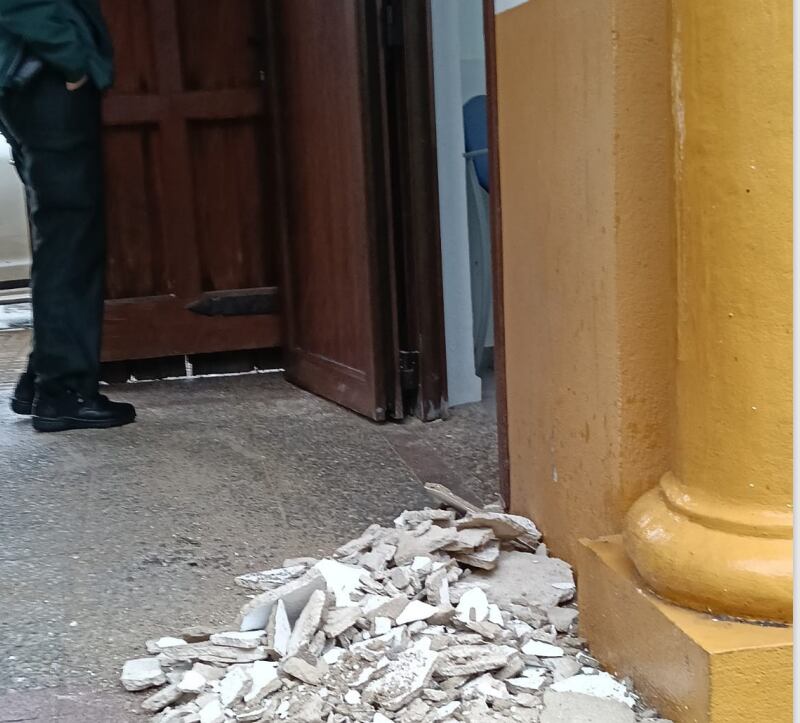 Estado del interior del Palacio de Marzales.