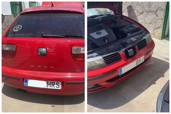 Vehículo recuperado por la Policía