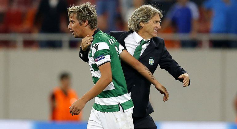 Fábio Coentrao, durante el encuentro de la previa de la Champions con el Sporting de Portugal