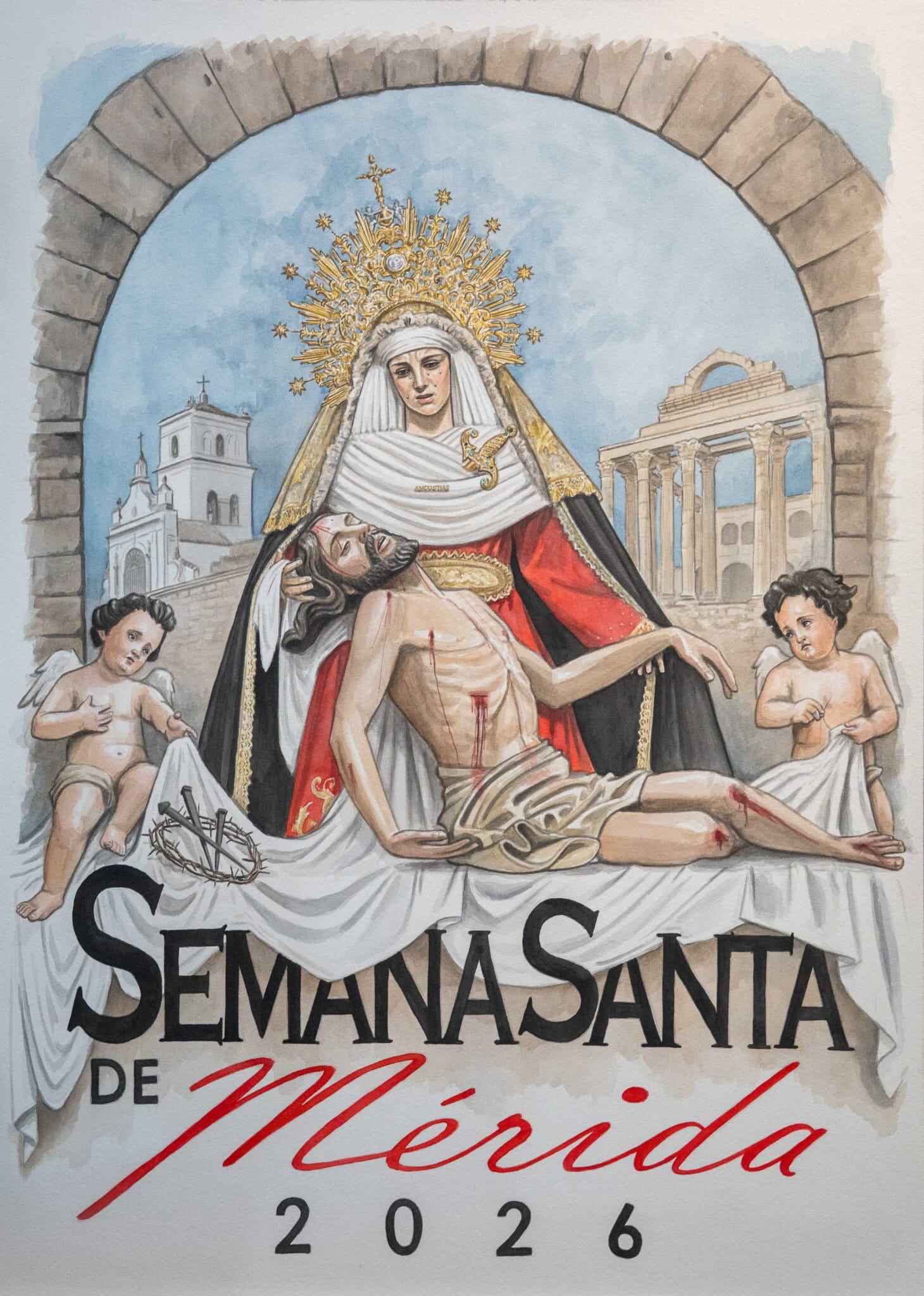 El cartel anunciador de la Semana Santa de Mérida es de un cacereño residente en Aznalcázar (Sevilla).