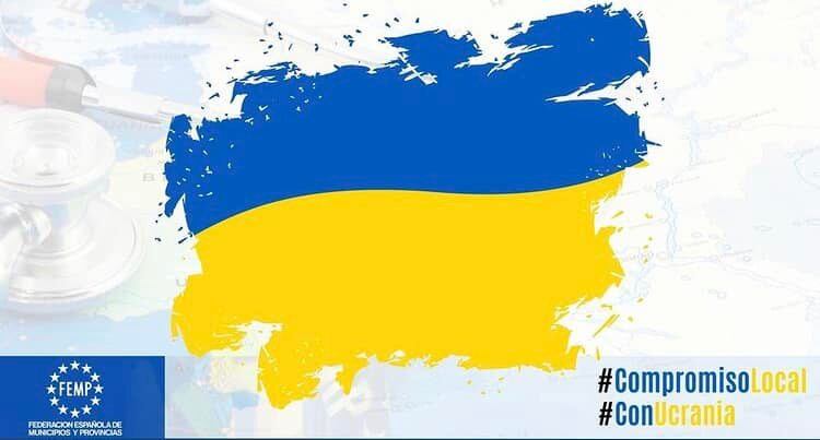 El cartel en apoyo a Ucrania creado por la Federación Española de Municipios y Provincias