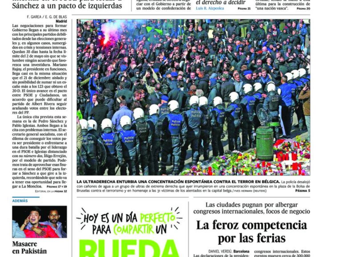 Portadas periódicos 28 de marzo de 2016