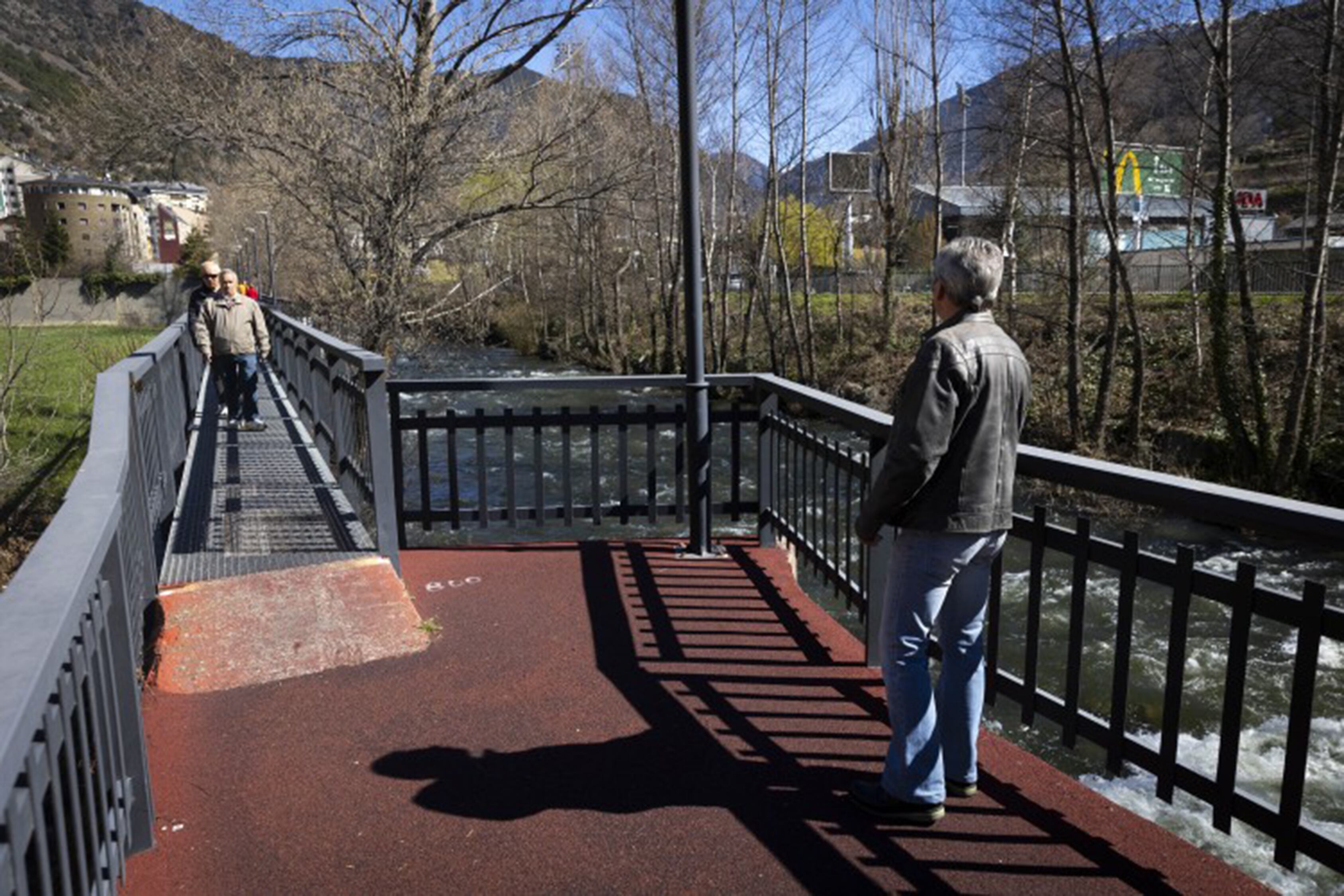 Una part del tram del passeig del riu on actuarà el comú d'Andorra la Vella.