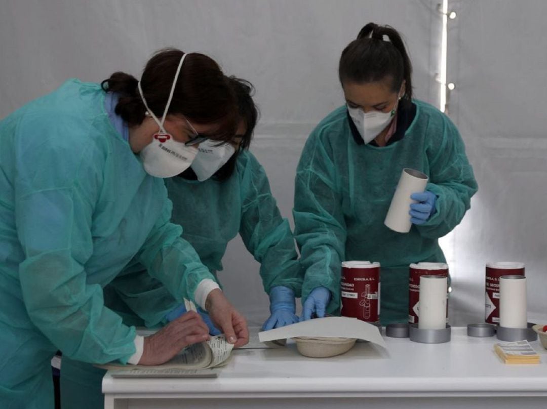 Enfermeras trabajando