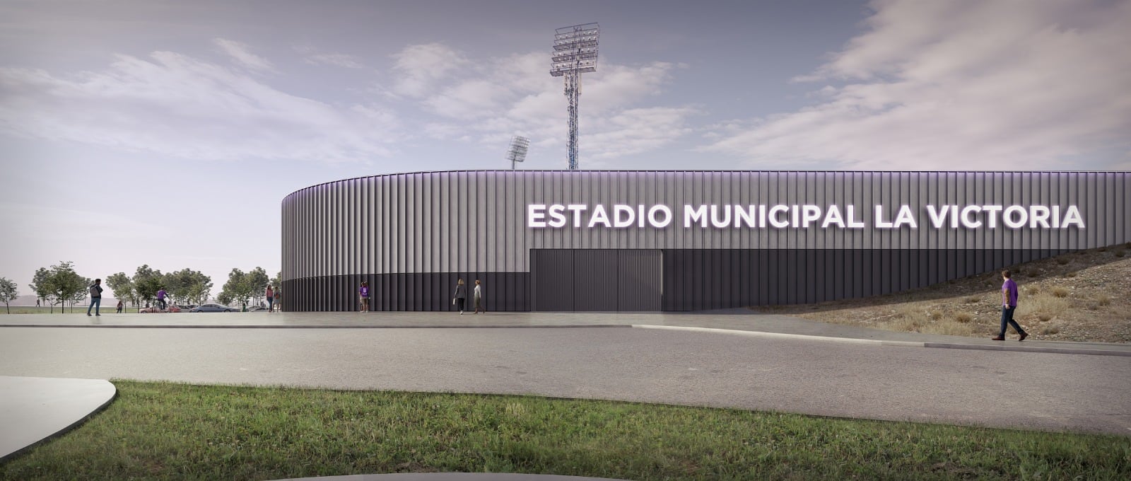 Nuevo aspecto de la fachada del Estadio de La Victoria