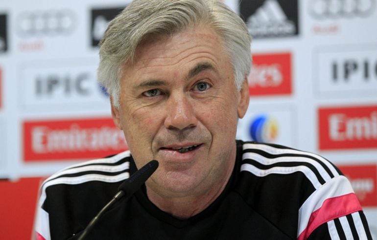 Ancelotti, en la sala de prensa