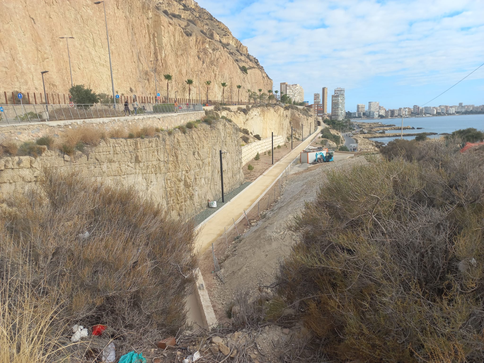 Los trabajos de la Vía Verde de Alicante avanzan a buen ritmo