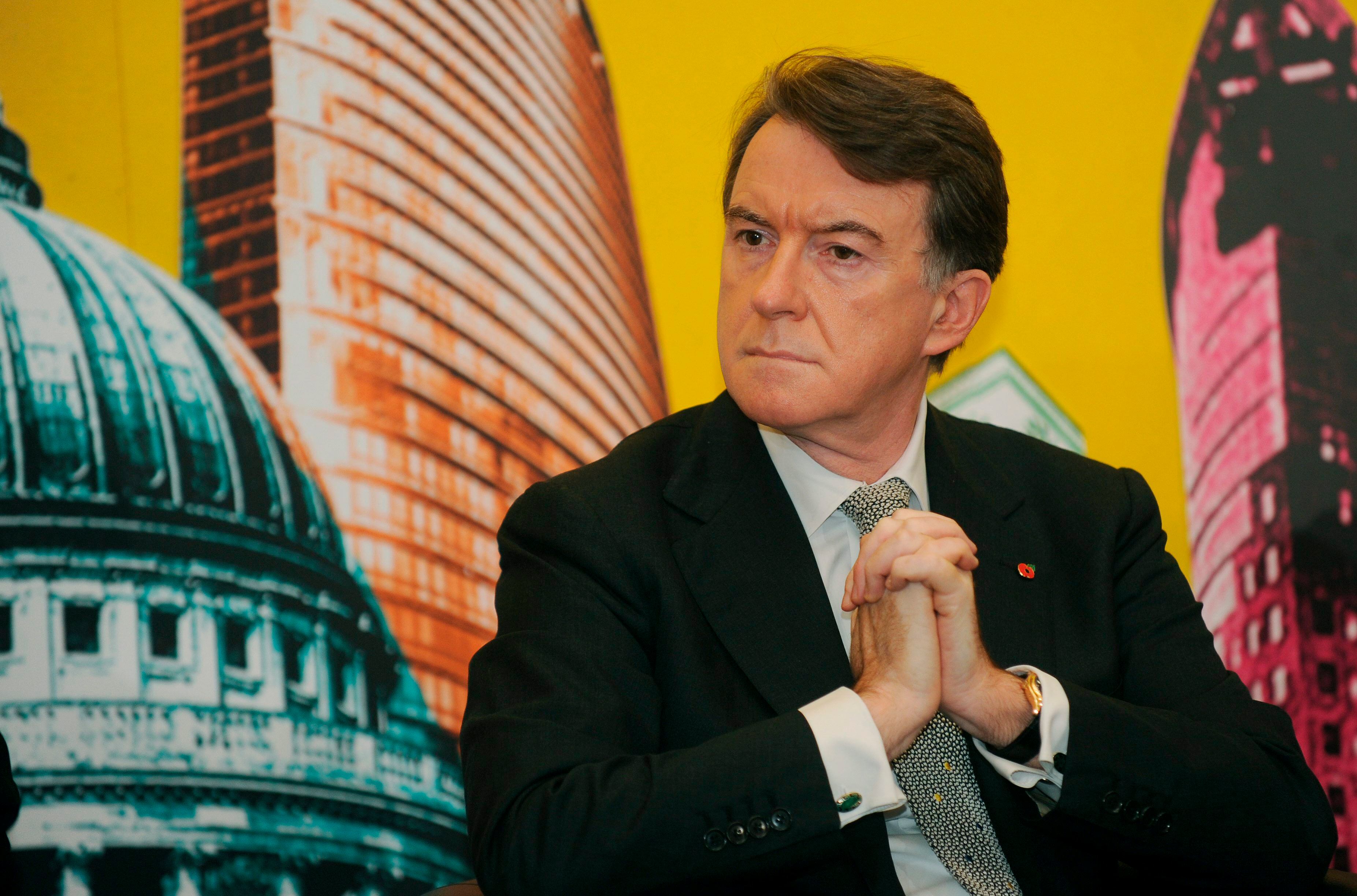 Fotografía de archivo, tomada el 29.10.2009, del exministro laborista británico Peter Mandelson.