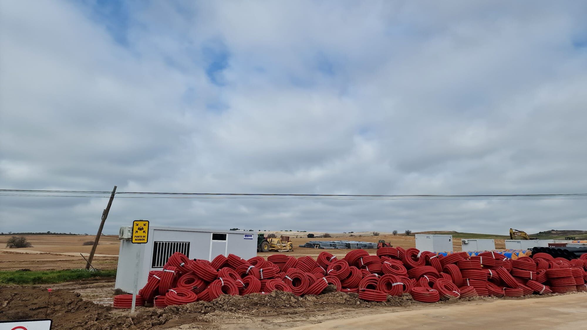 Obras planta fotovoltáica en Almoguera