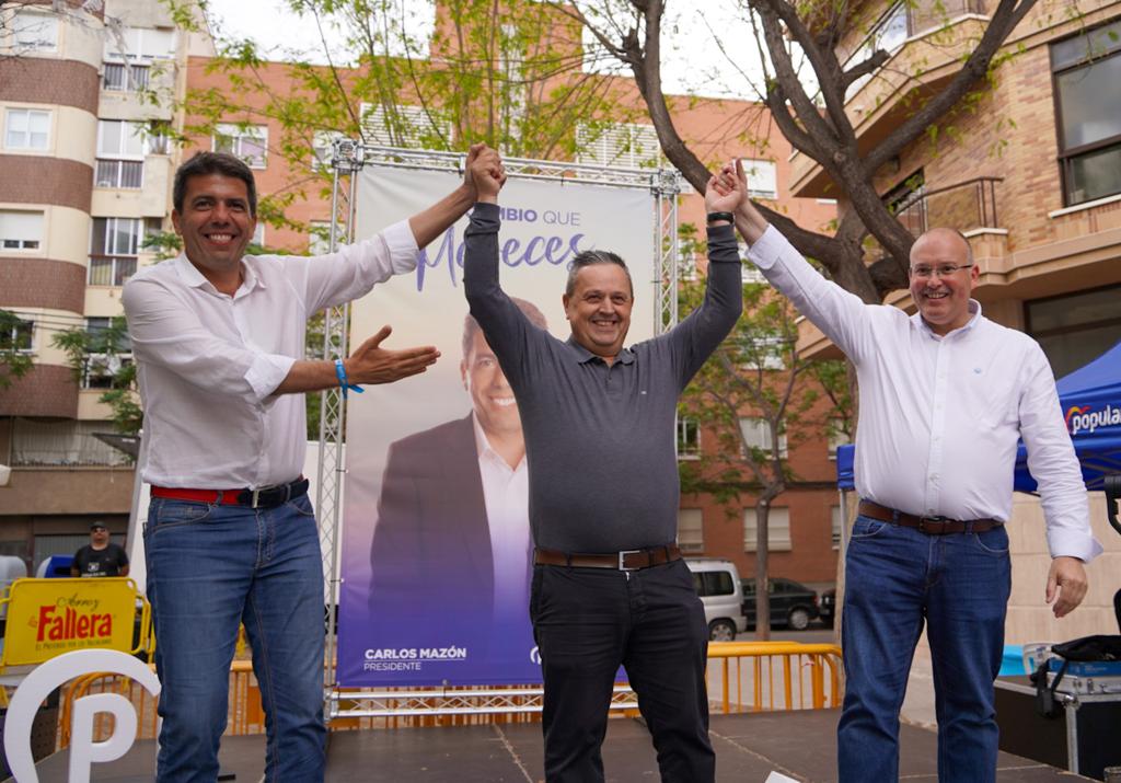 Mazón defiende a su alcaldable en Elda