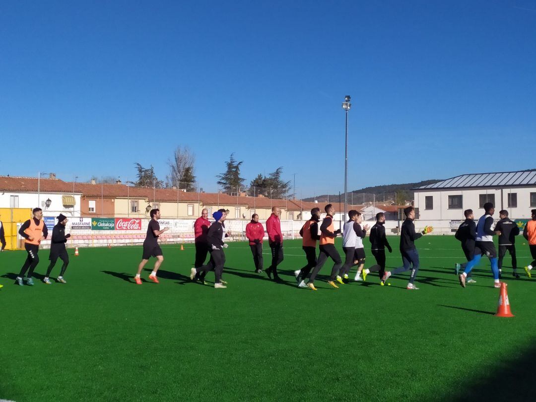 El Conquense en un entrenamiento en el Obispo Laplana