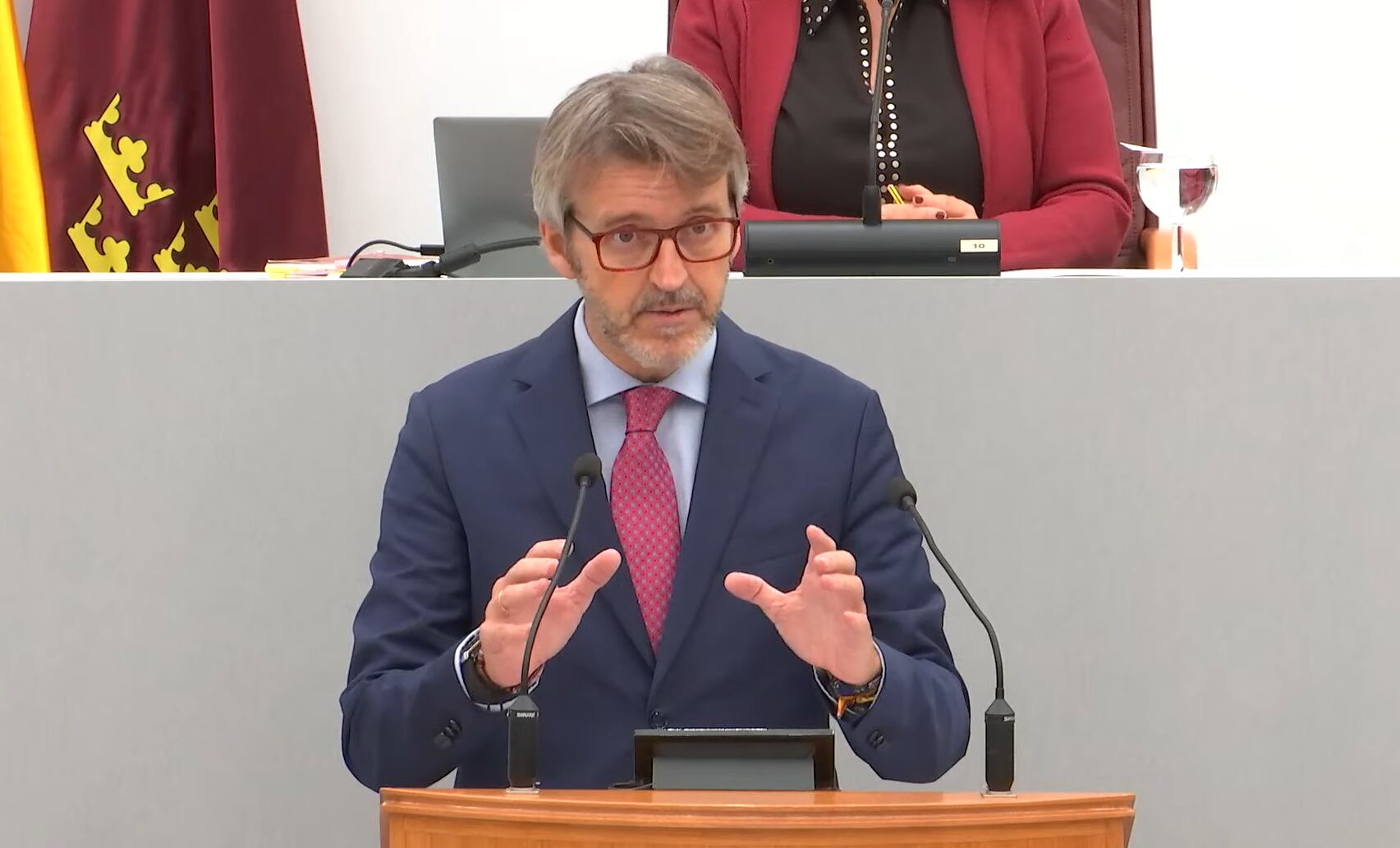 Luis Alberto Marín en la Asamblea Regional