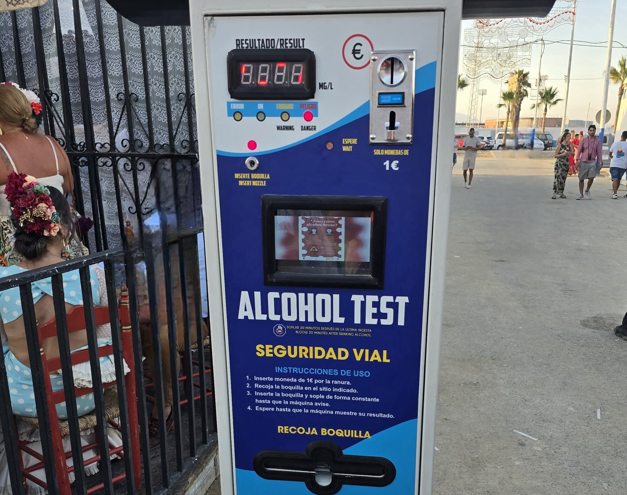 Una de las máquinas instaladas en el recinto ferial linense.