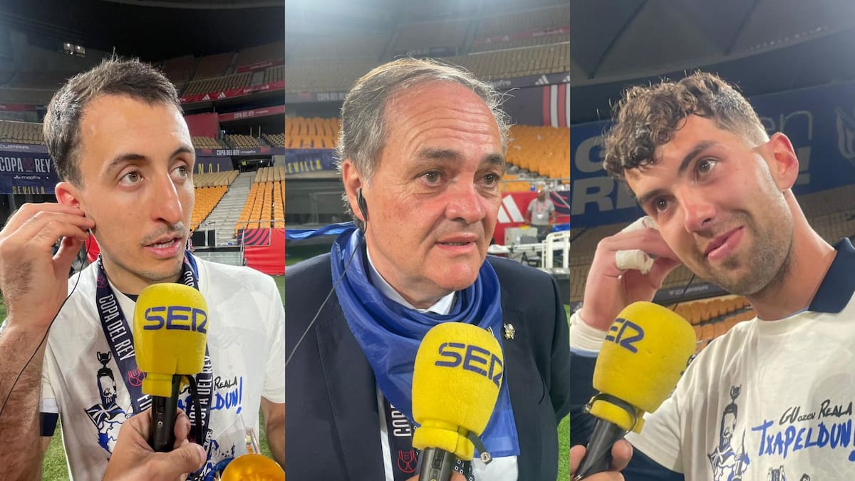 Los jugadores de la Real Sociedad celebran el título de Copa en Carrusel: "Yo me puedo morir ya"