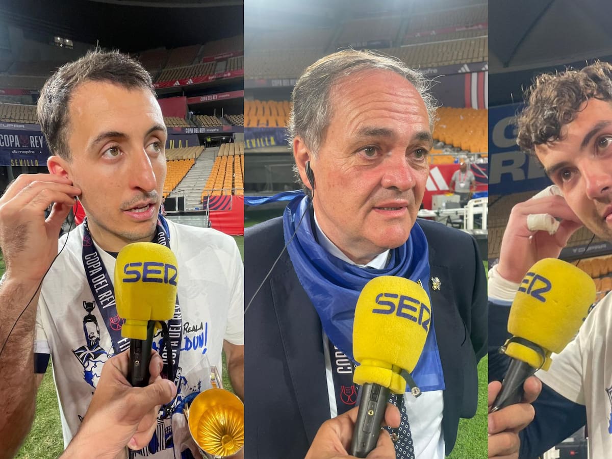 Los jugadores de la Real Sociedad celebran el título de Copa en Carrusel: "Yo me puedo morir ya"