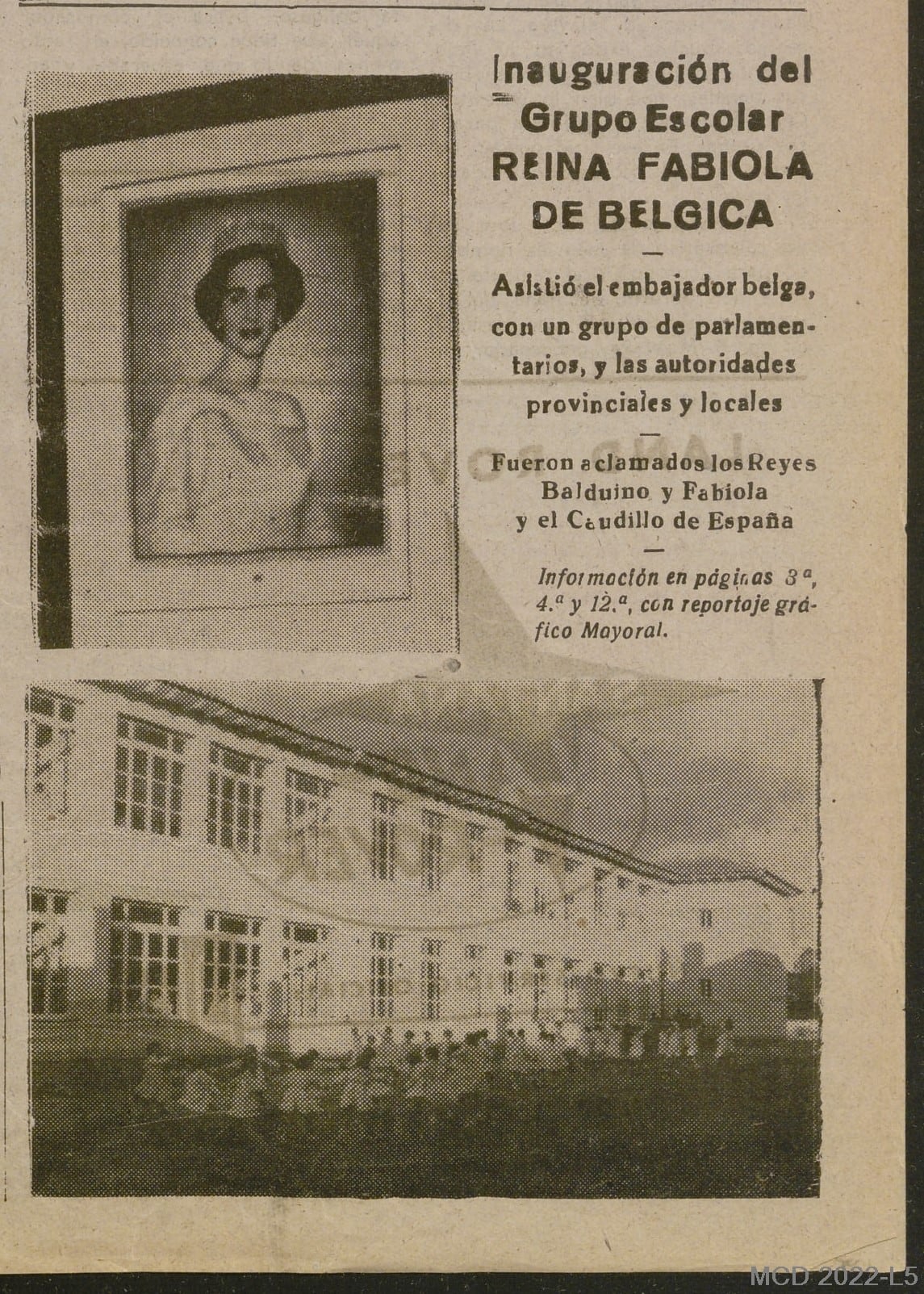 El Diario de Ávila informaba de la inuguración del Colegio