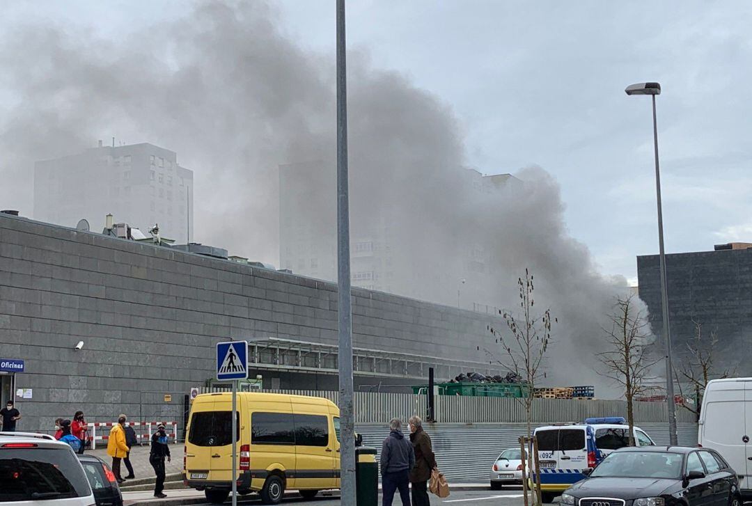 Imagen del incidente ocurrido en Carrefour de Pamplona