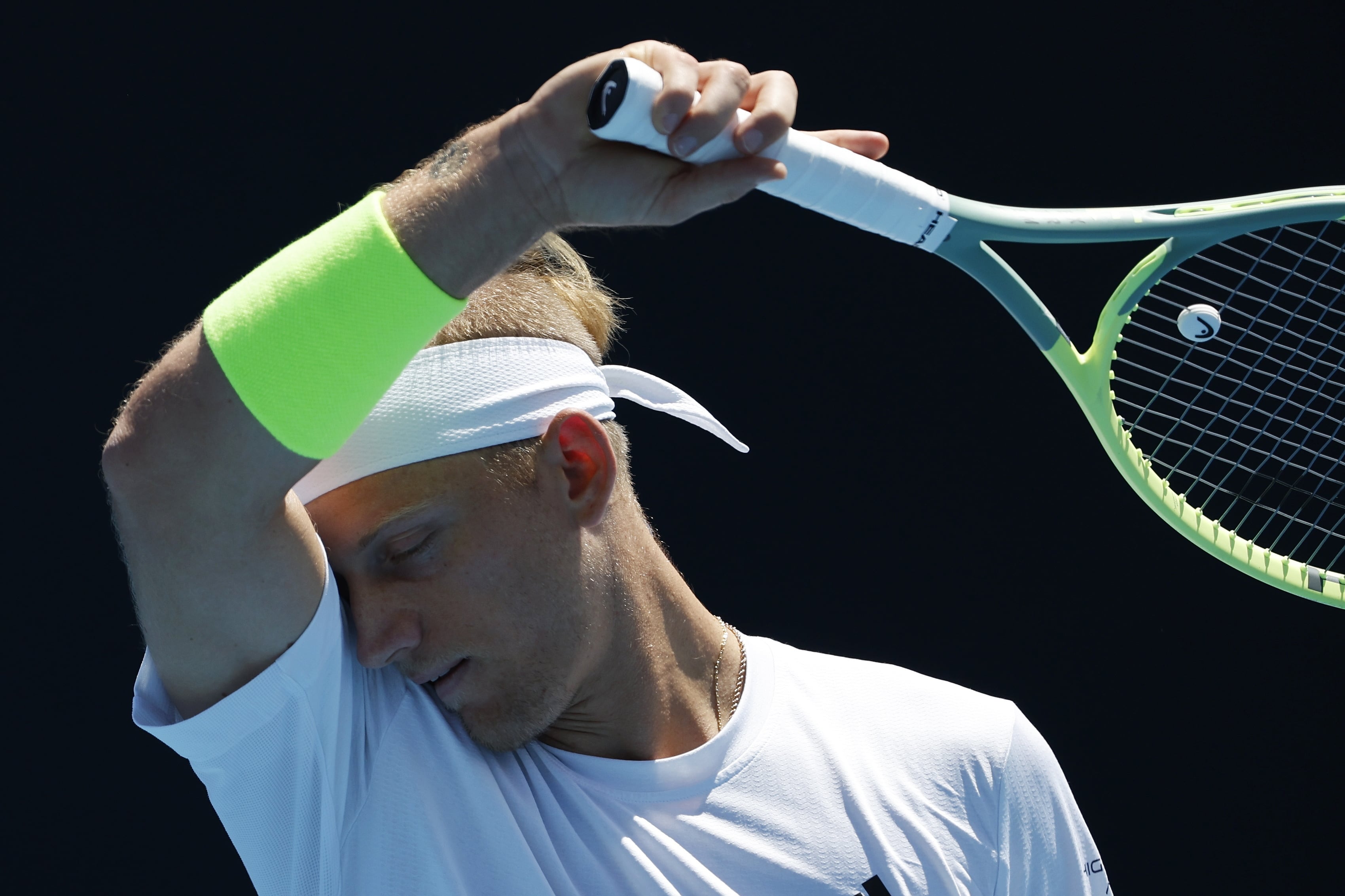 Alejandro Davidovich Fokina, durante el partido contra Constant Lestienne en el Open de Australian