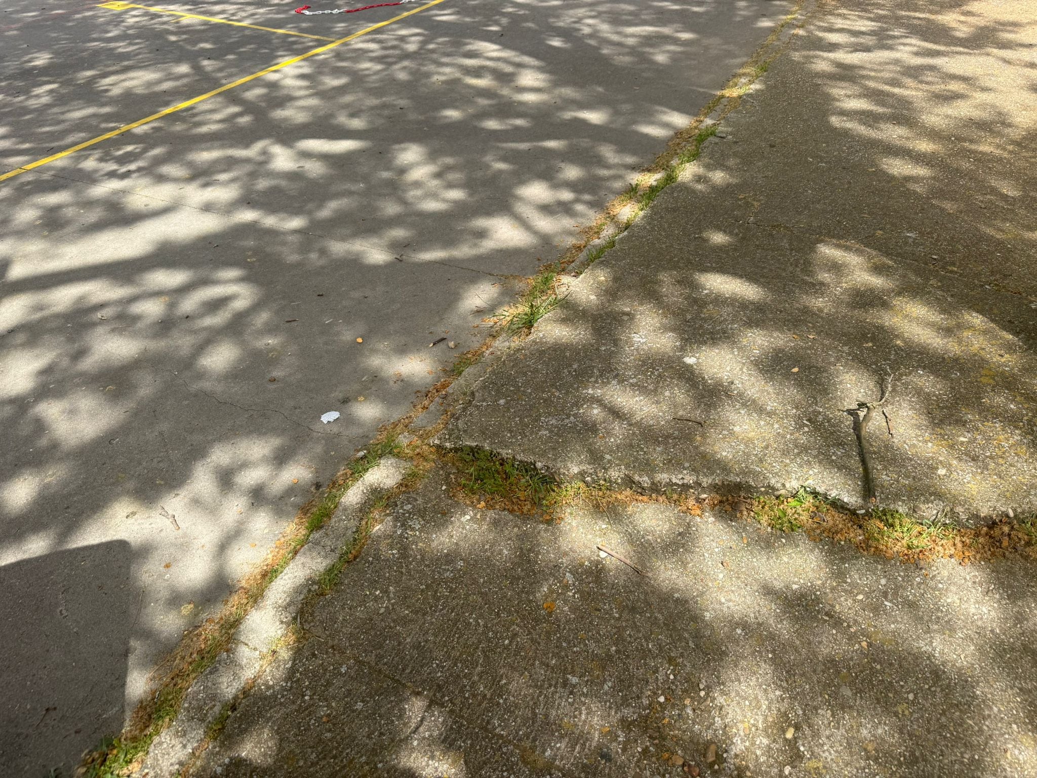 La realidad de los colegios públicos de la ciudad: porterías oxidadas, fachadas viejas y suelos de los patios descascarillados