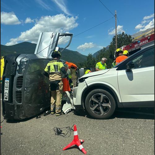 El accidente se producía en la N-330 entre Castiello de Jaca y Villanúa