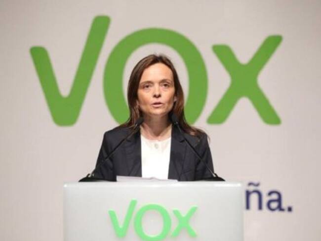 Georgina Trías, en un mítin